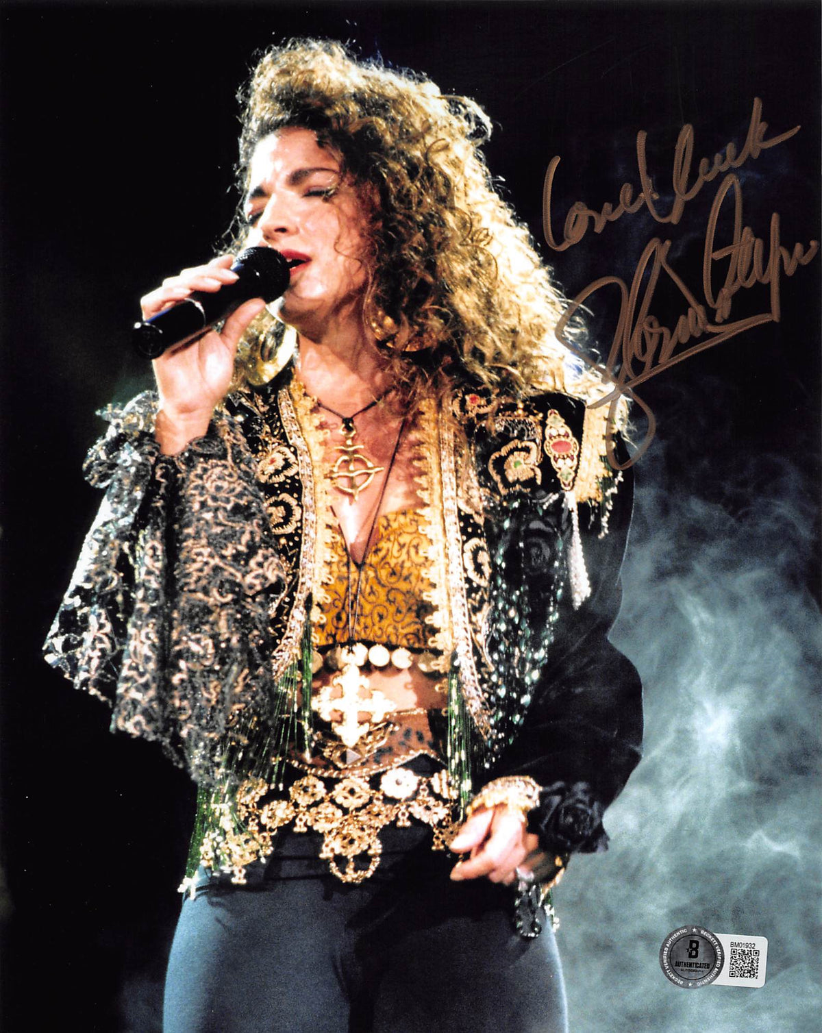 Gloria Estefan Miami Sound Machine "Good Luck" Signed 8x10 Photo BAS #BM01932