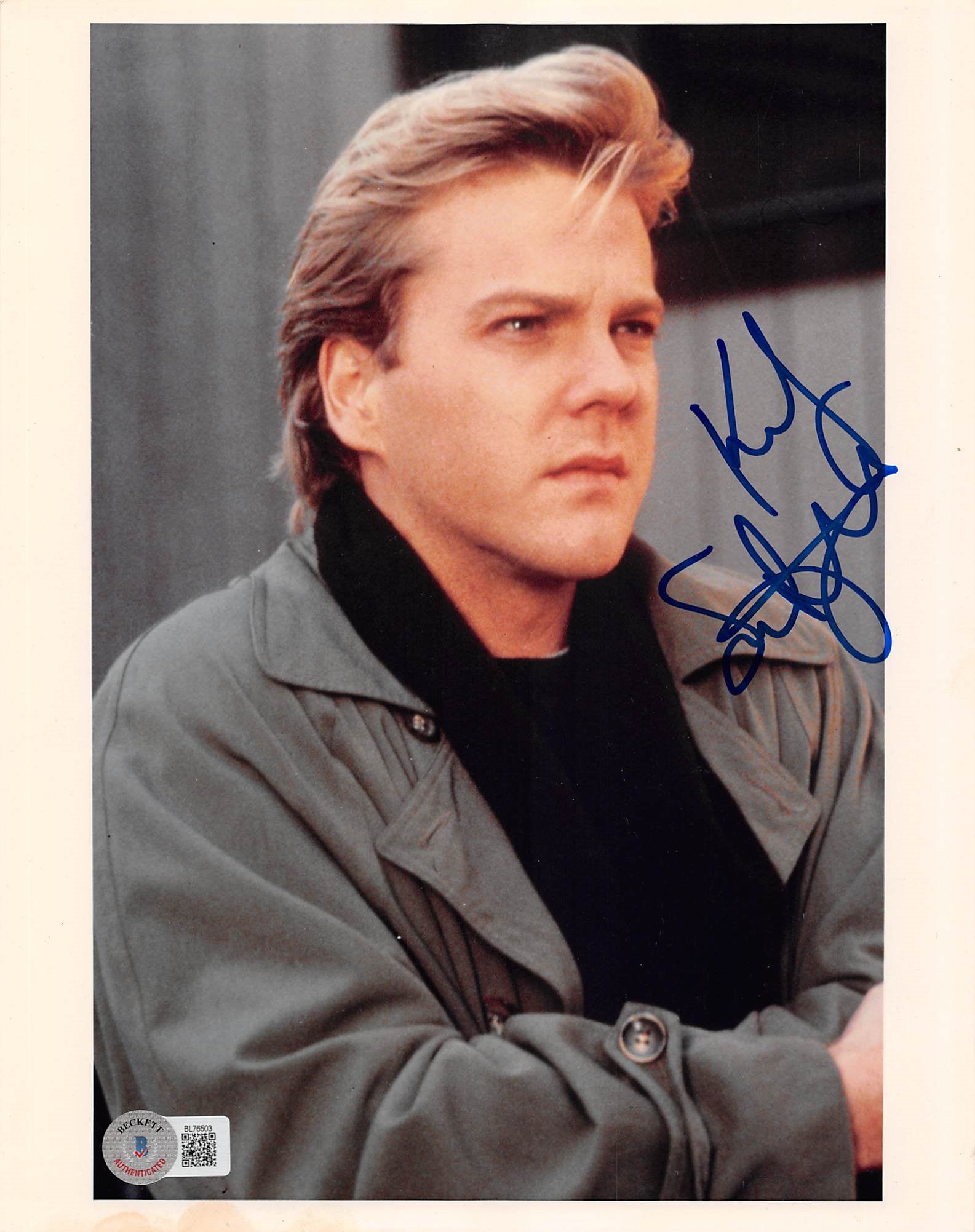 Kiefer Sutherland Young Guns Authentic Signed 8x10 Photo BAS #BL76503