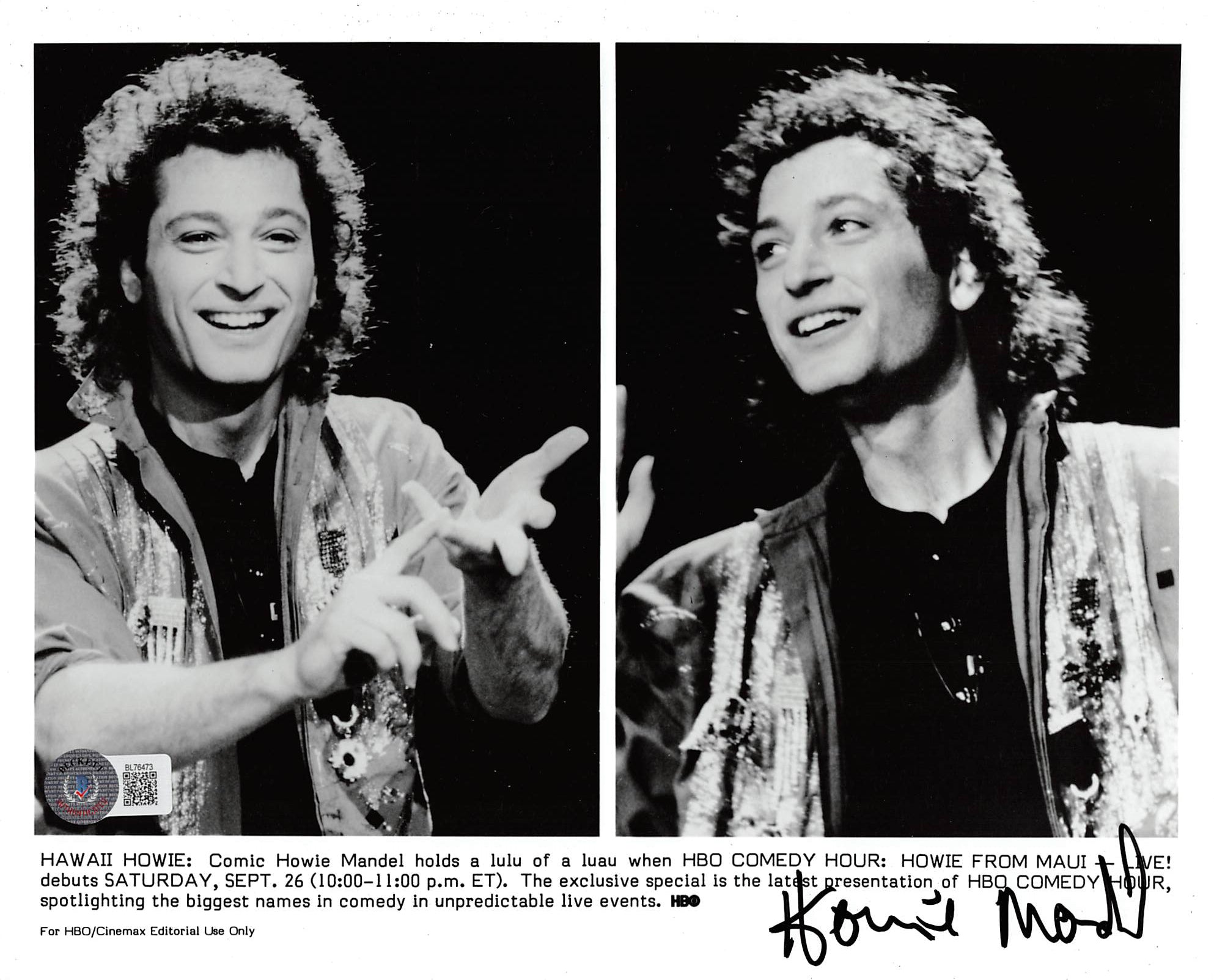 Howie Mandel Howie from Maui Authentic Signed 8x10 Photo BAS #BL76473