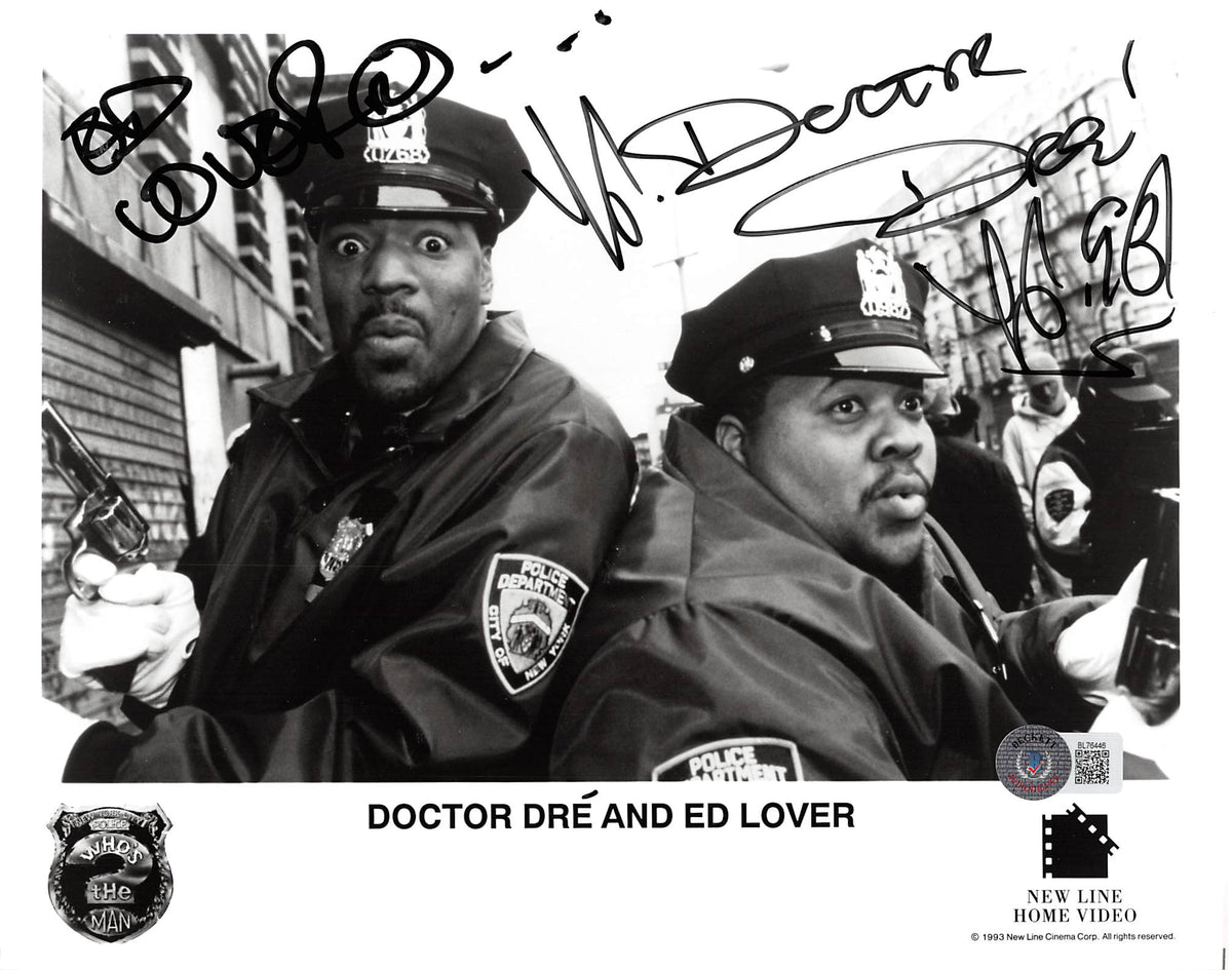 Ed Lover & Doctor Dre Who's the Man? "Yo 93" Signed 8x10 Photo BAS #BL76446