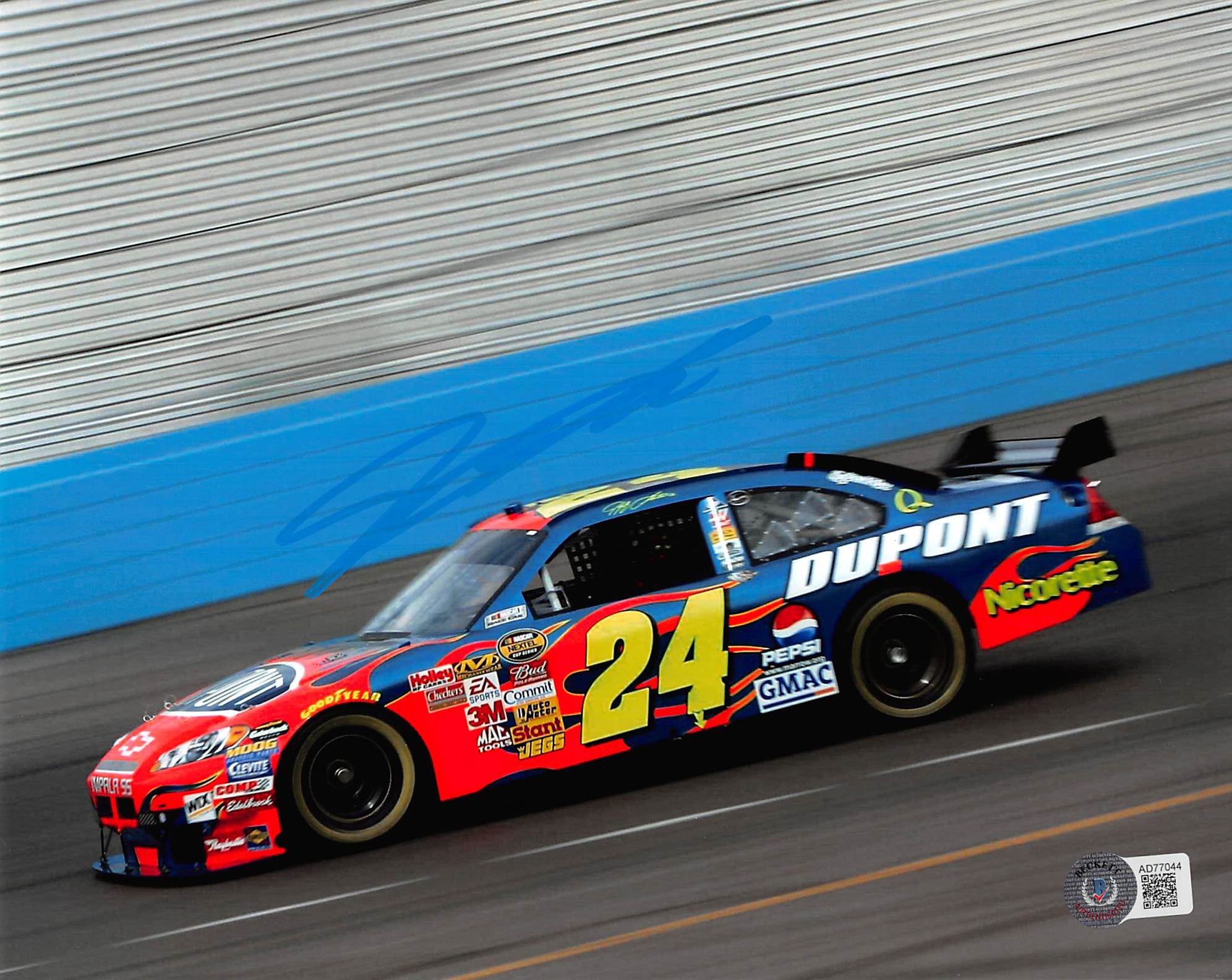Jeff Gordon NASCAR Authentic Signed 8x10 Photo Autographed BAS #AD77044