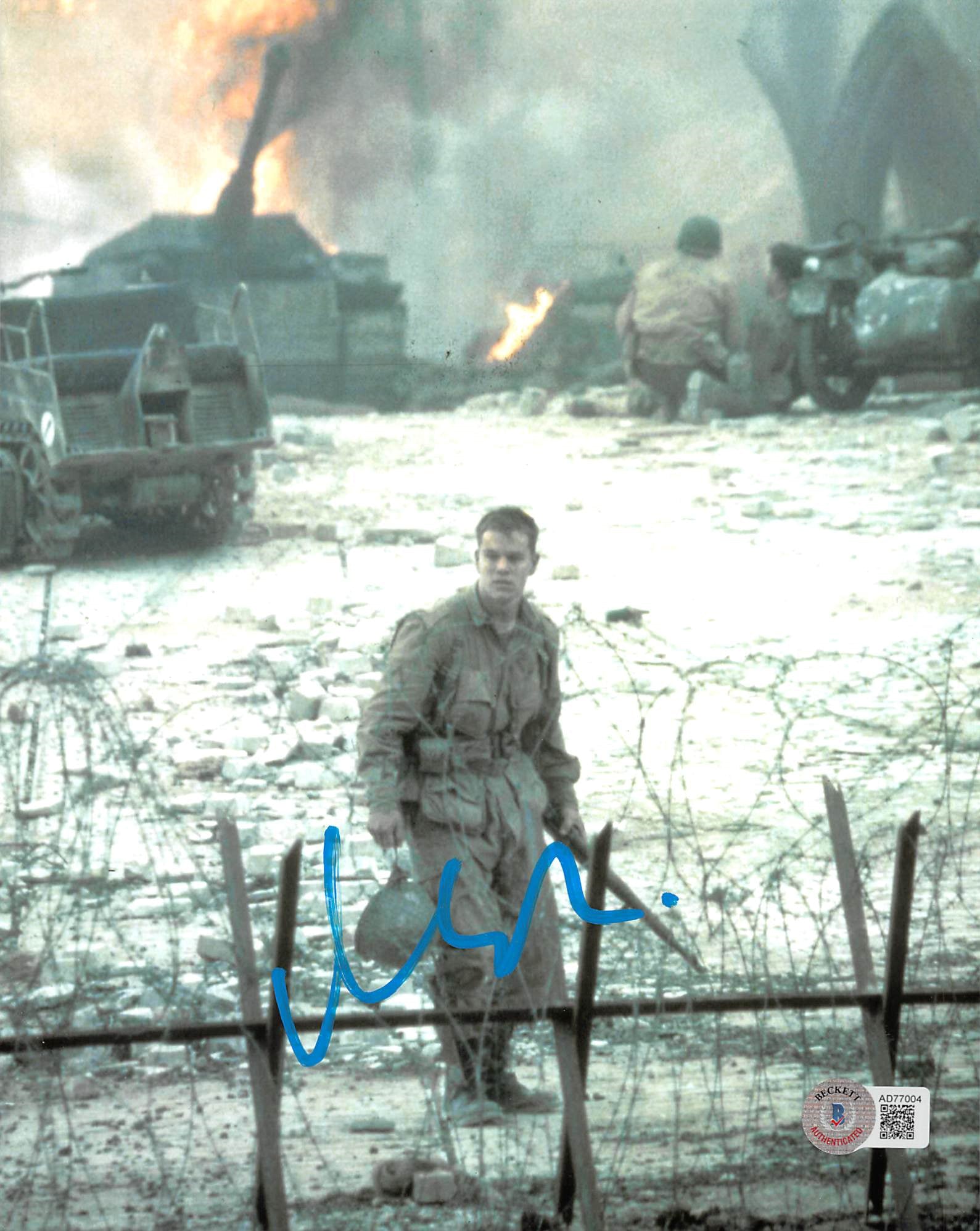 Matt Damon Saving Private Ryan Authentic Signed 8x10 Photo BAS #AD77004