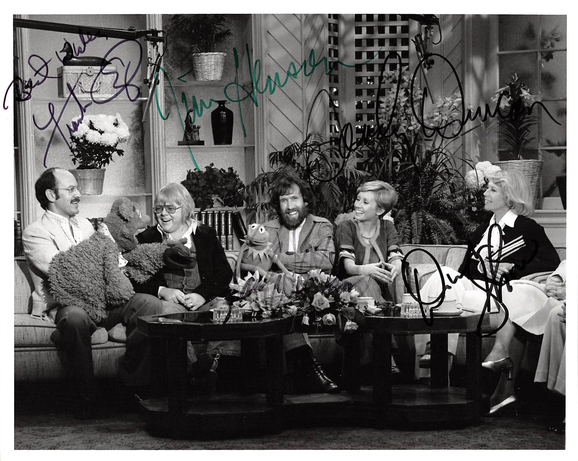 The Muppet (5) Jim Henson, Oz, Williams, Duncan & Shore Signed 8x10 Photo JSA