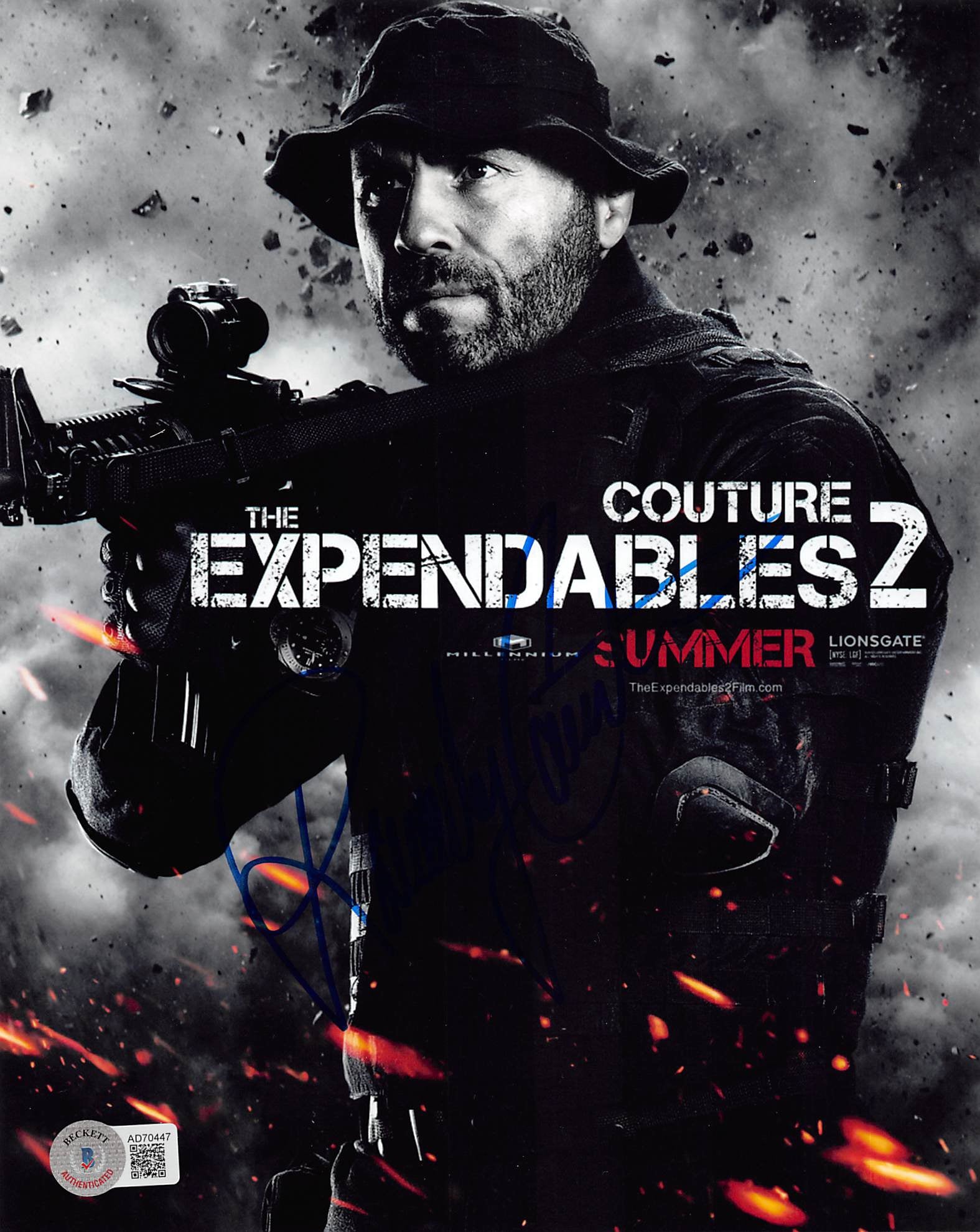 Randy Couture The Expendables 2 Authentic Signed 8x10 Photo BAS #AD70447