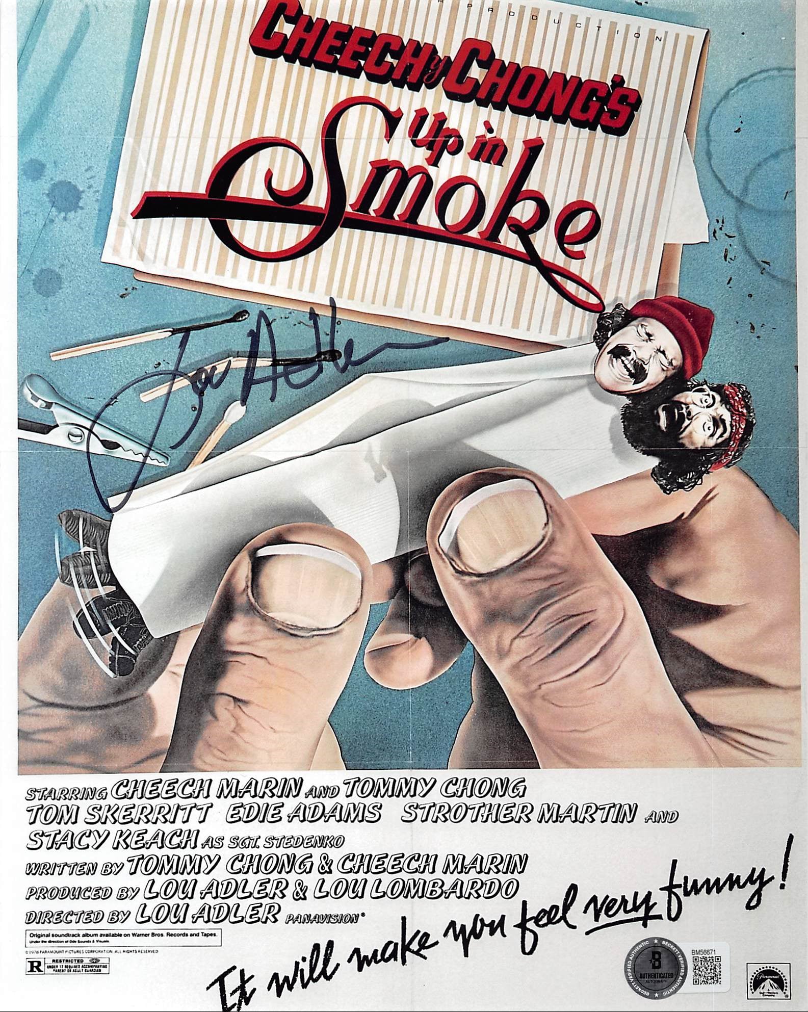 Lou Adler Cheech & Chong's Up In Smoke Authentic Signed 8x10 Photo BAS #BM56671