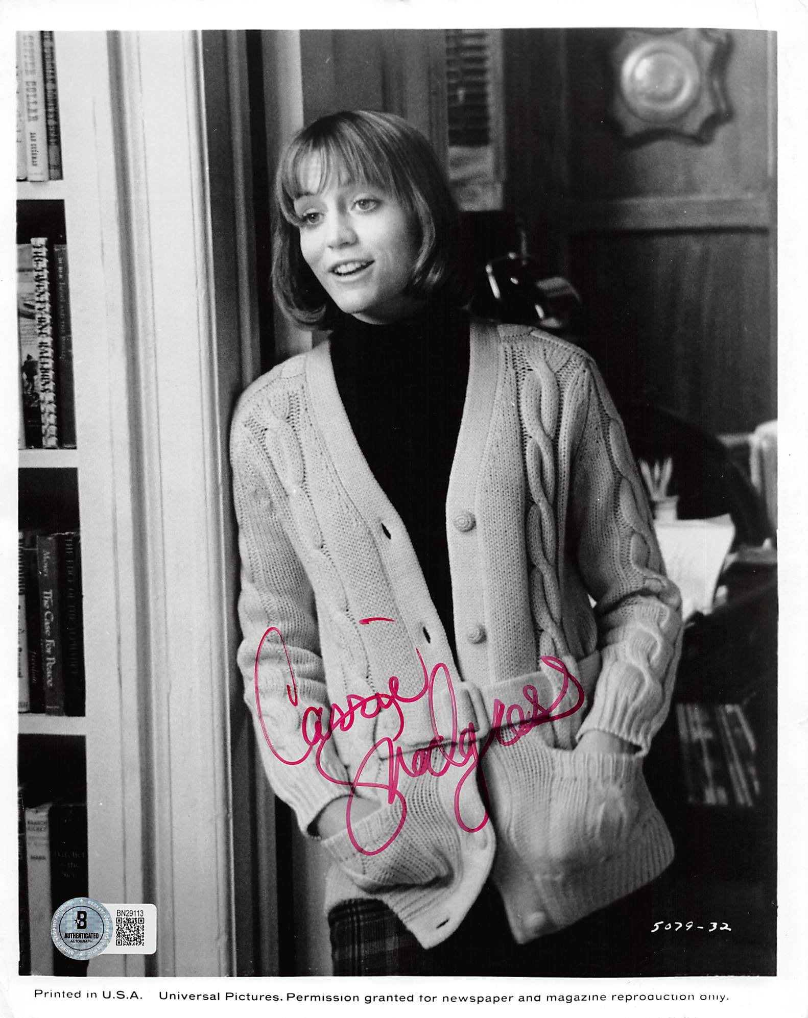 Carrie Snodgress Diary of a Mad Housewife Signed 8x10 Photo BAS #BN29113