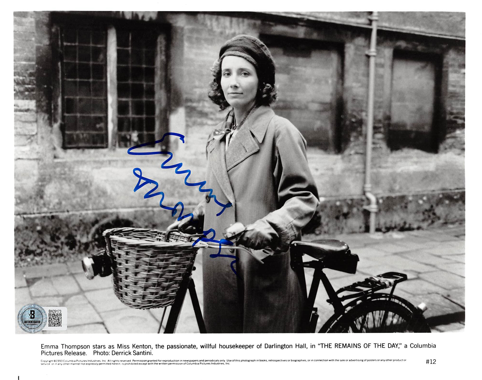 Emma Thompson The Remains of the Day Authentic Signed 8x10 Photo BAS #BN29173