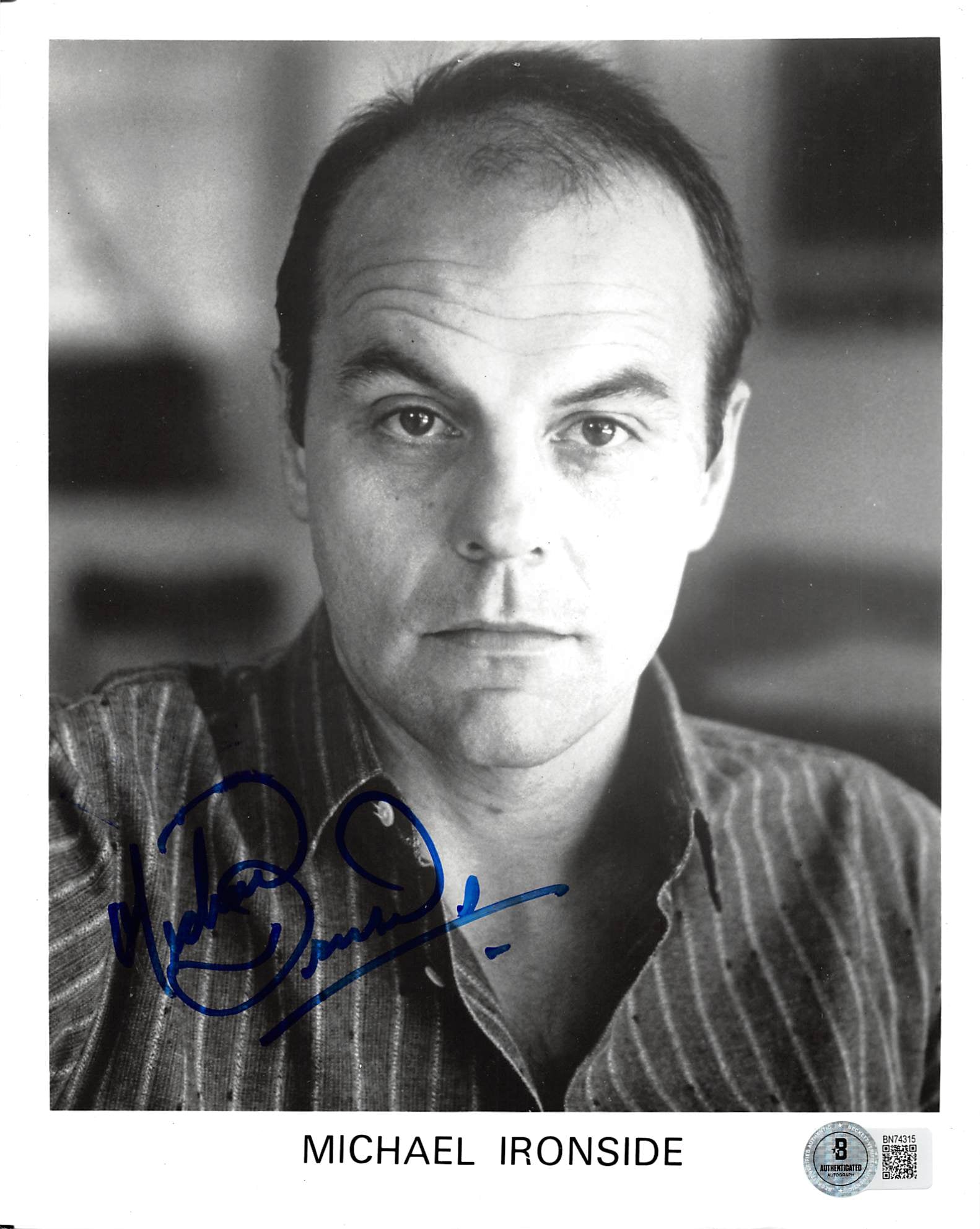 Michael Ironside Top Gun Authentic Signed 8x10 Photo Autographed BAS #BN74315