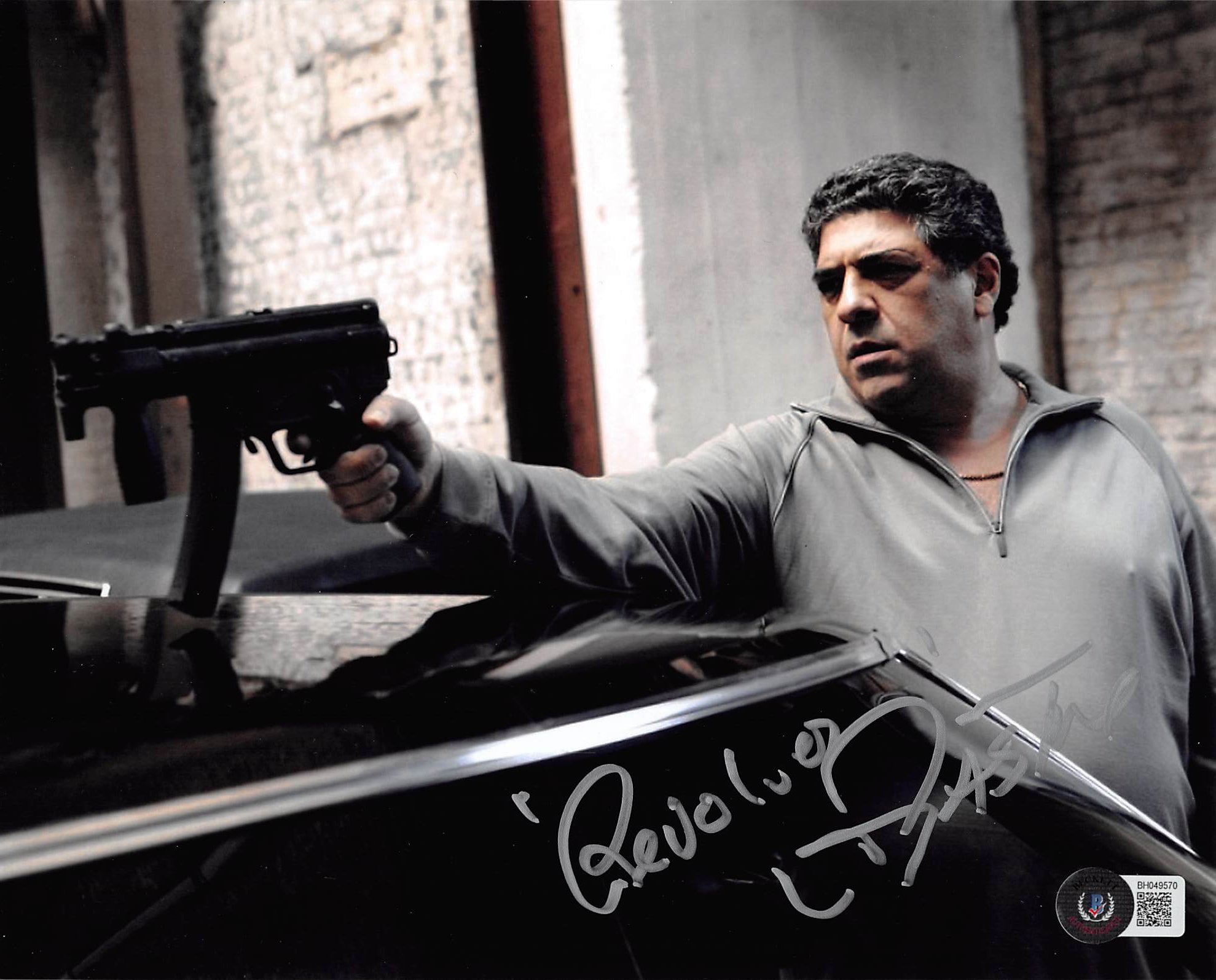 Vincent Pastore "Revolver" Authentic Signed 8x10 Horizontal Photo BAS 1
