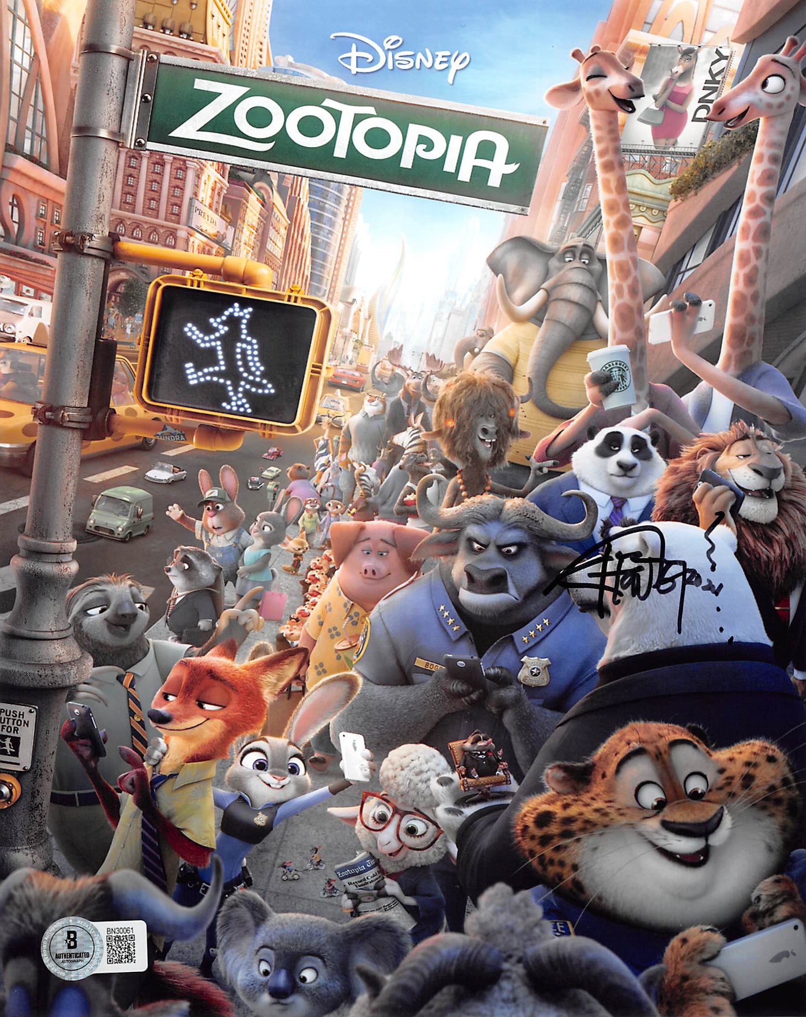 Tommy Chong Zootopia Authentic Signed 8x10 Vertical Photo w/ Black Sig BAS 11