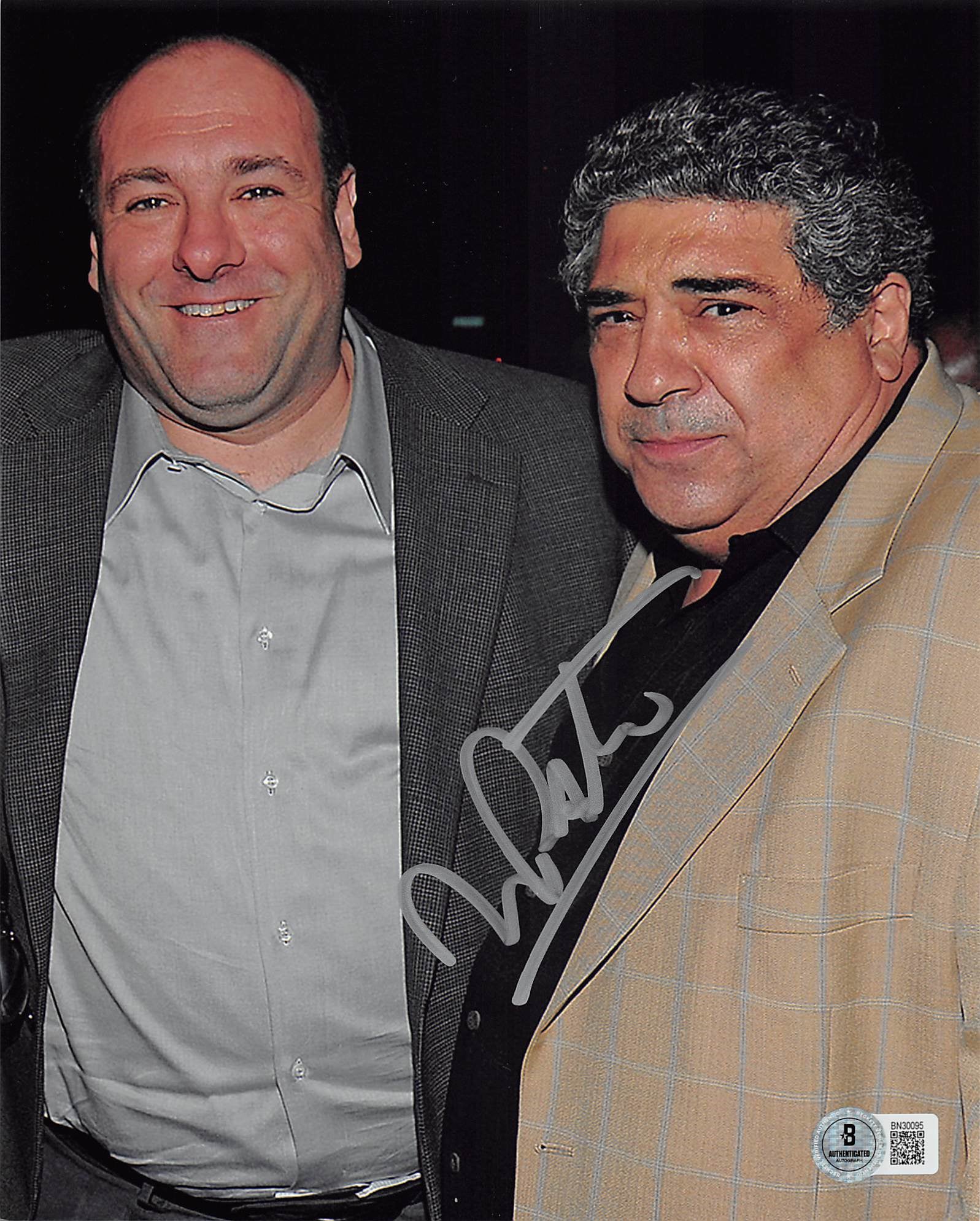 Vincent Pastore The Sopranos Authentic Signed 8x10 Vertical Photo BAS 2