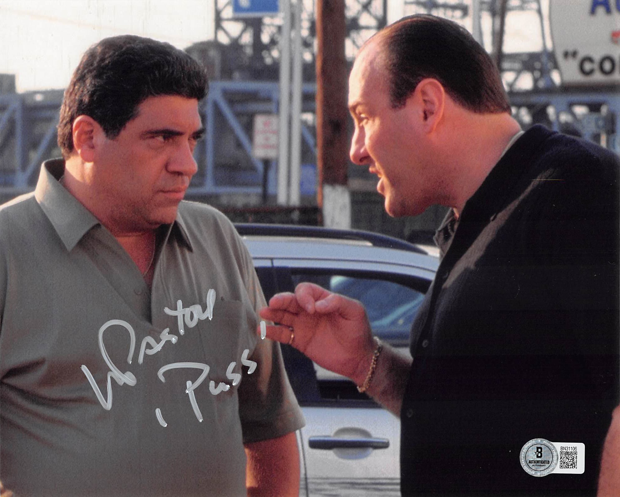 Vincent Pastore The Sopranos Authentic Signed 8x10 Horizontal Photo BAS 5