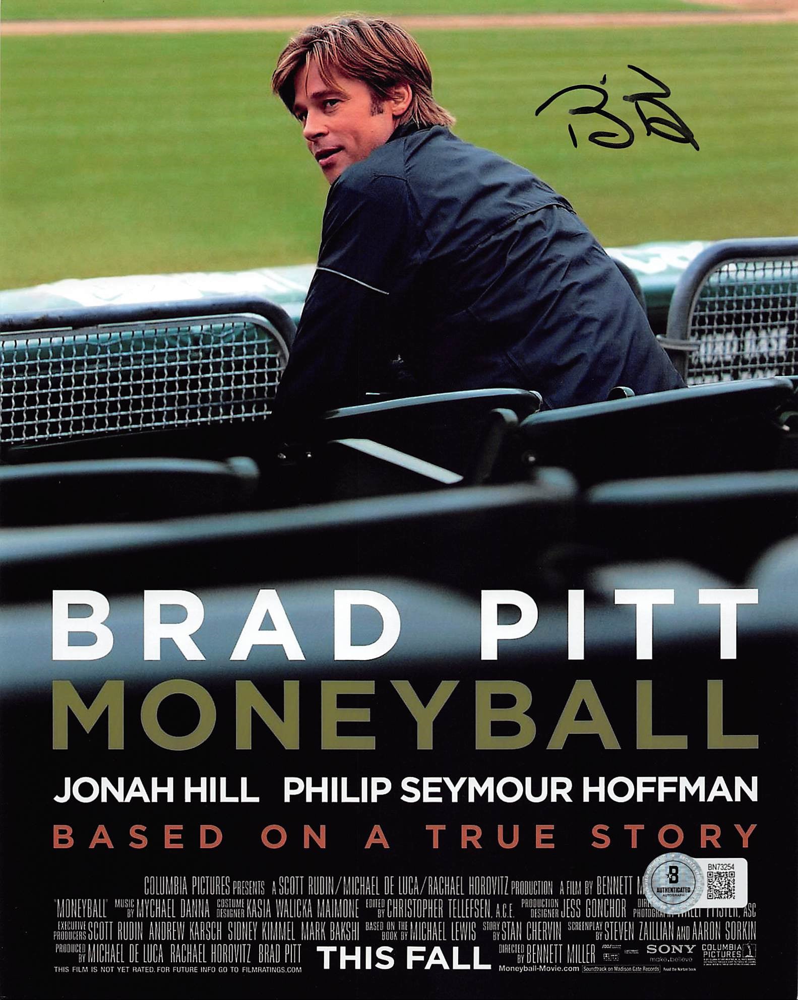 Billy Beane Moneyball Authentic Signed 8x10 Vertical Photo Autographed BAS 2
