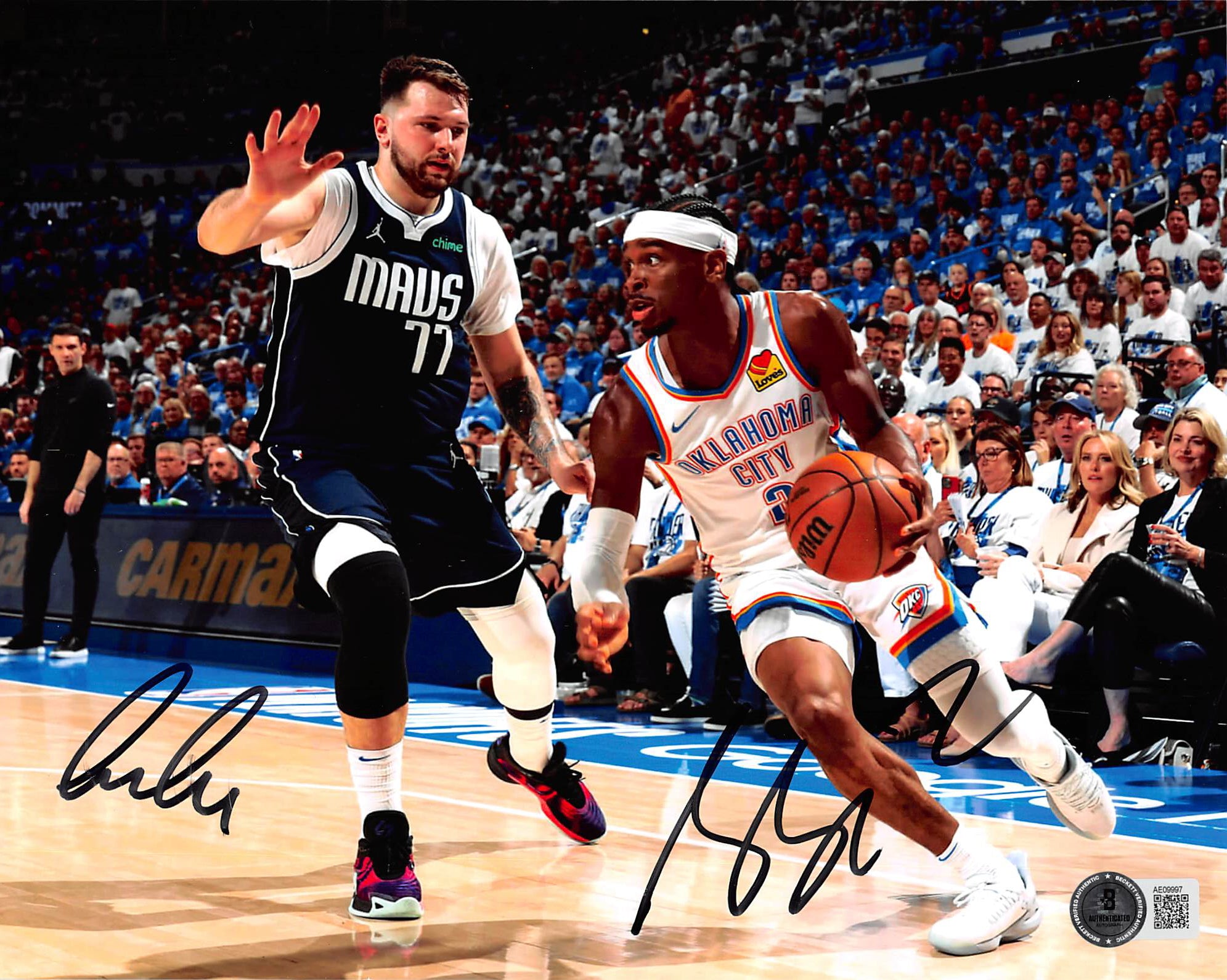 Luka Doncic & Shai Gilgeous-Alexander Authentic Signed 8x10 Photo BAS #AE09997