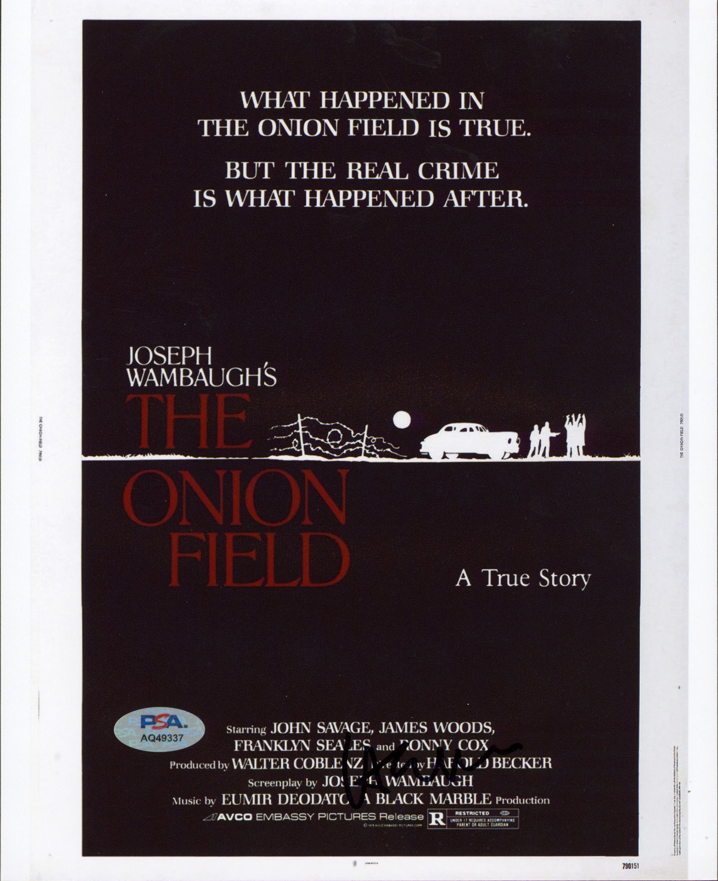 Harold Becker The Onion Field Authentic Signed 8x10 Photo PSA/DNA #AQ49337