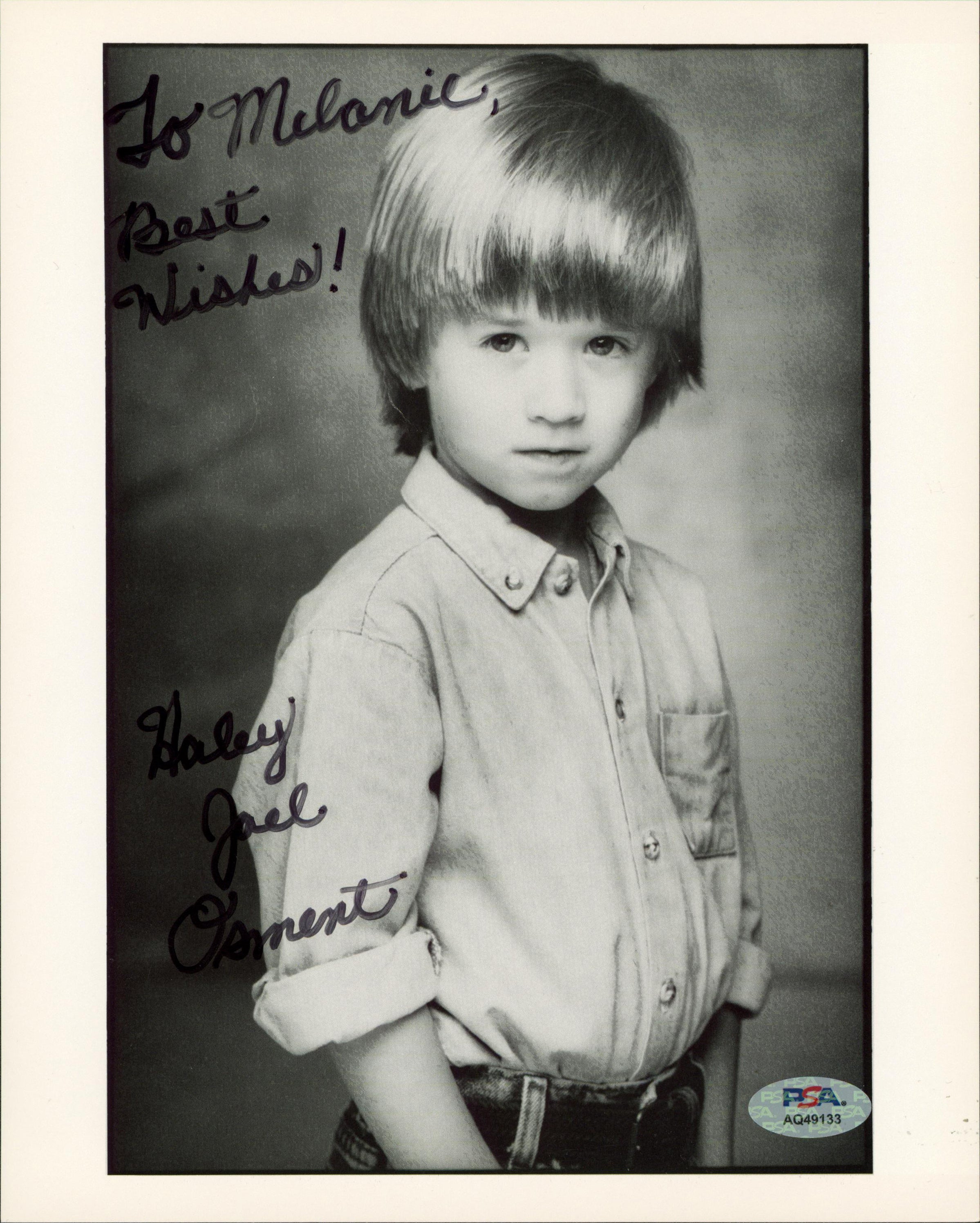 Haley Joel Osment Forrest Gump "Best Wishes!" Signed 8x10 Photo PSA/DNA #AQ49133