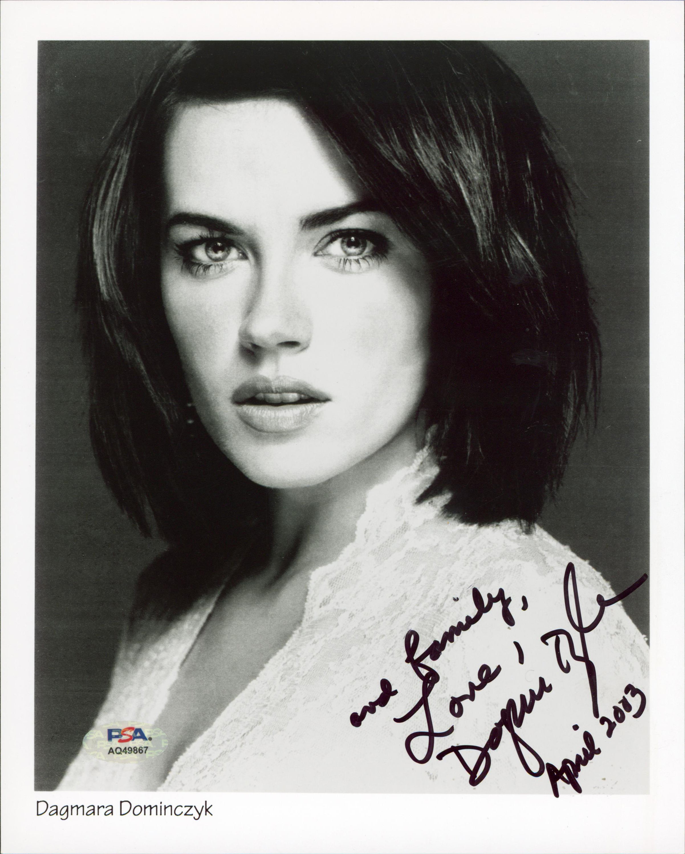 Dagmara Dominczyk Monte Cristo "Family, Love" Signed 8x10 Photo PSA/DNA #AQ49867