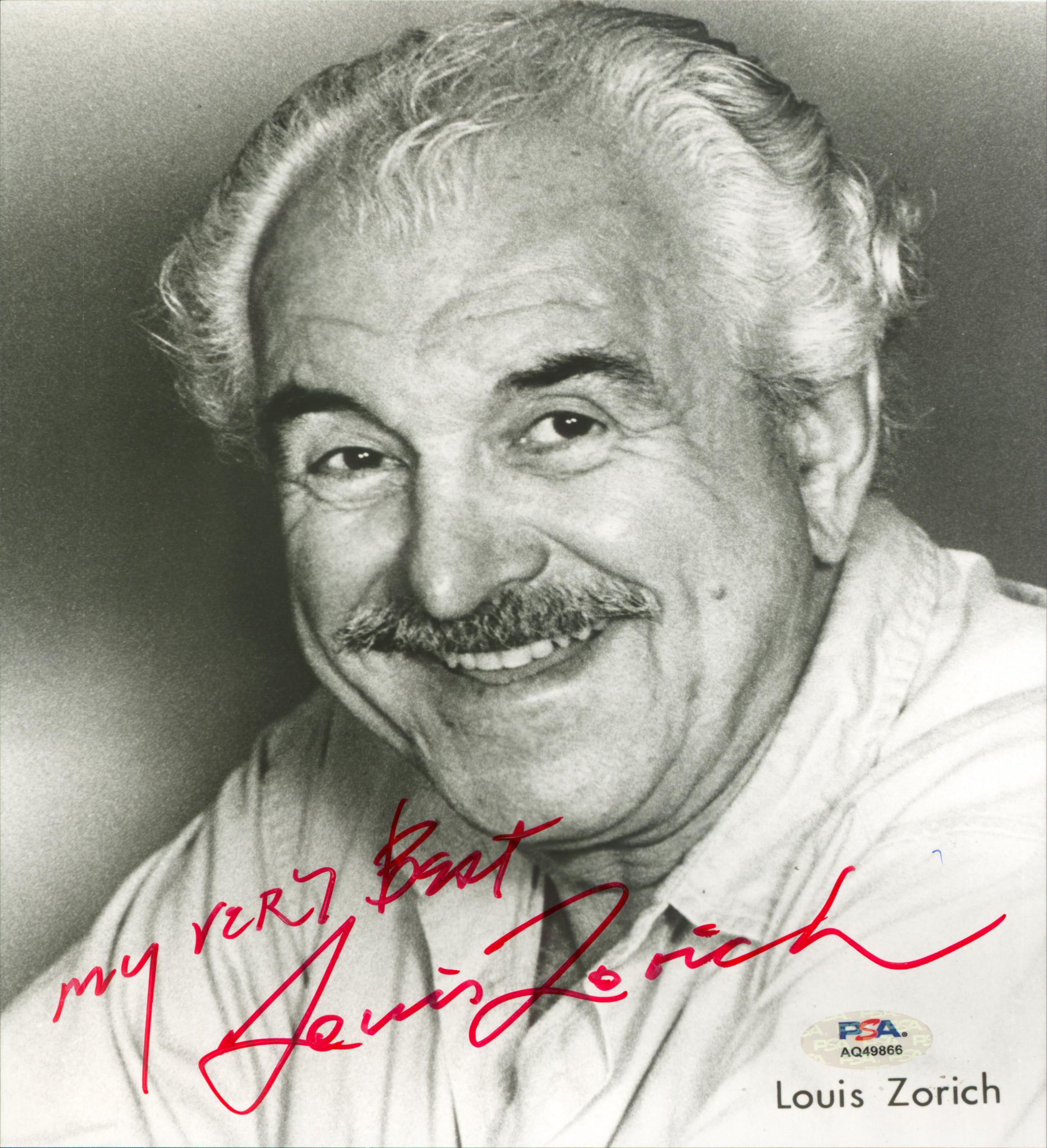 Louis Zorich Mad About You "My Very Best" Signed 8x10 Photo PSA/DNA #AQ49866