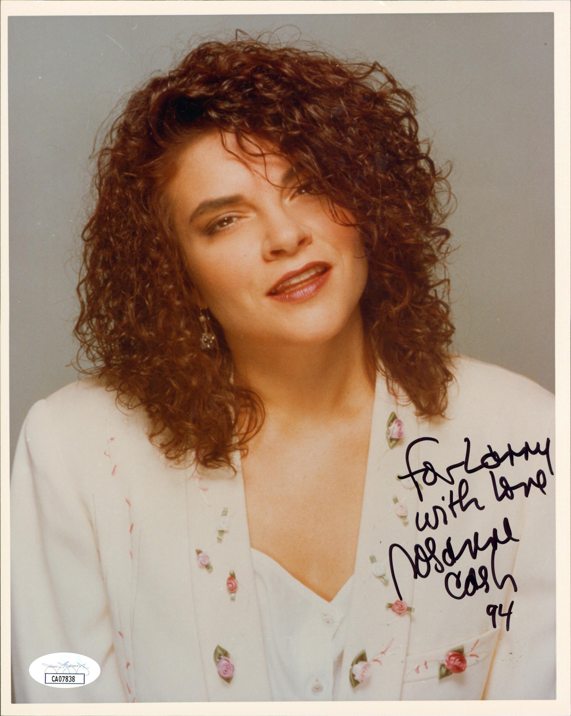 Rosanne Cash Country Musician "Larry With Love" Signed 8x10 Photo JSA #CA07838