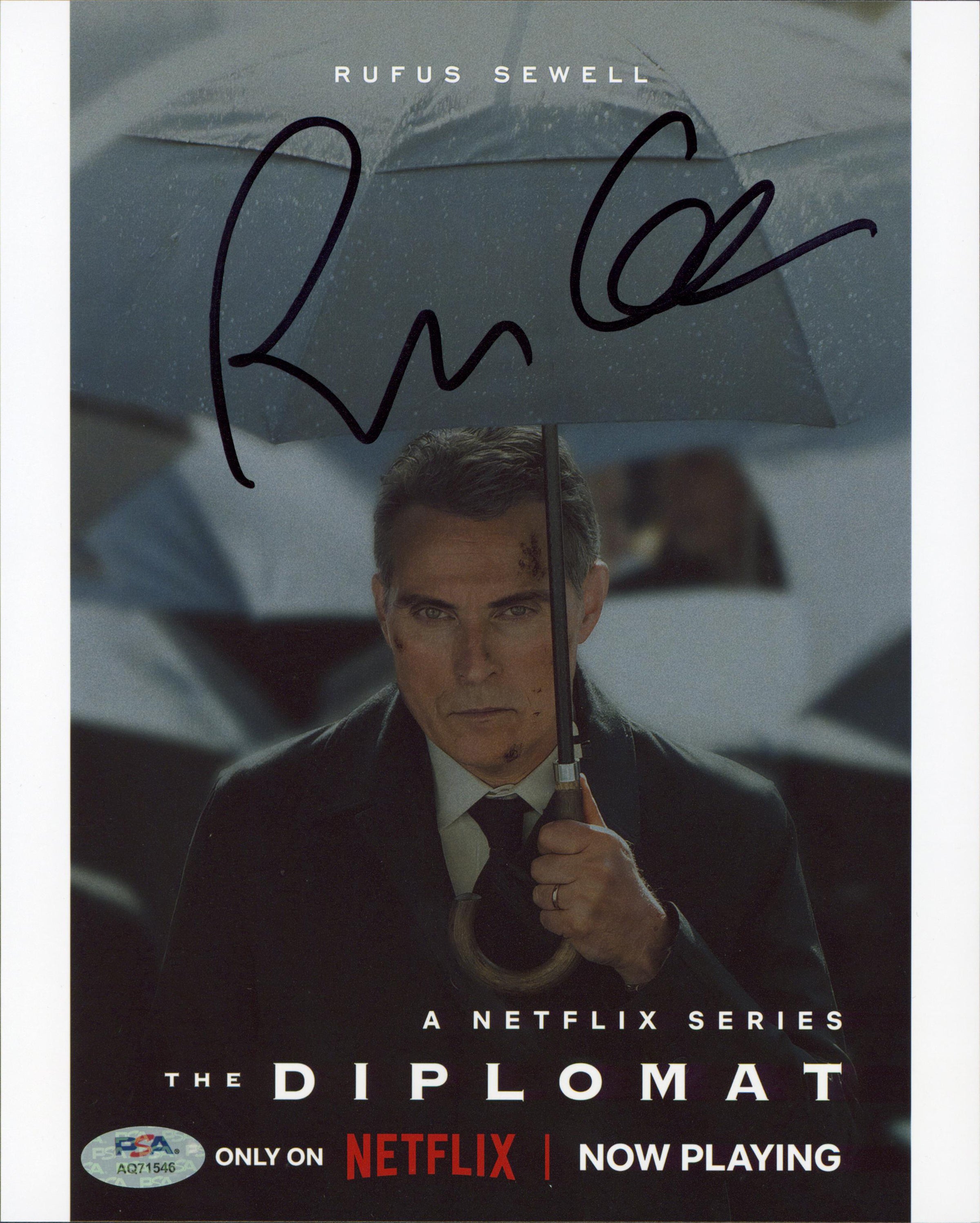 Rufus Sewell The Diplomat Authentic Signed 8x10 Vertical Photo PSA/DNA #AQ71546