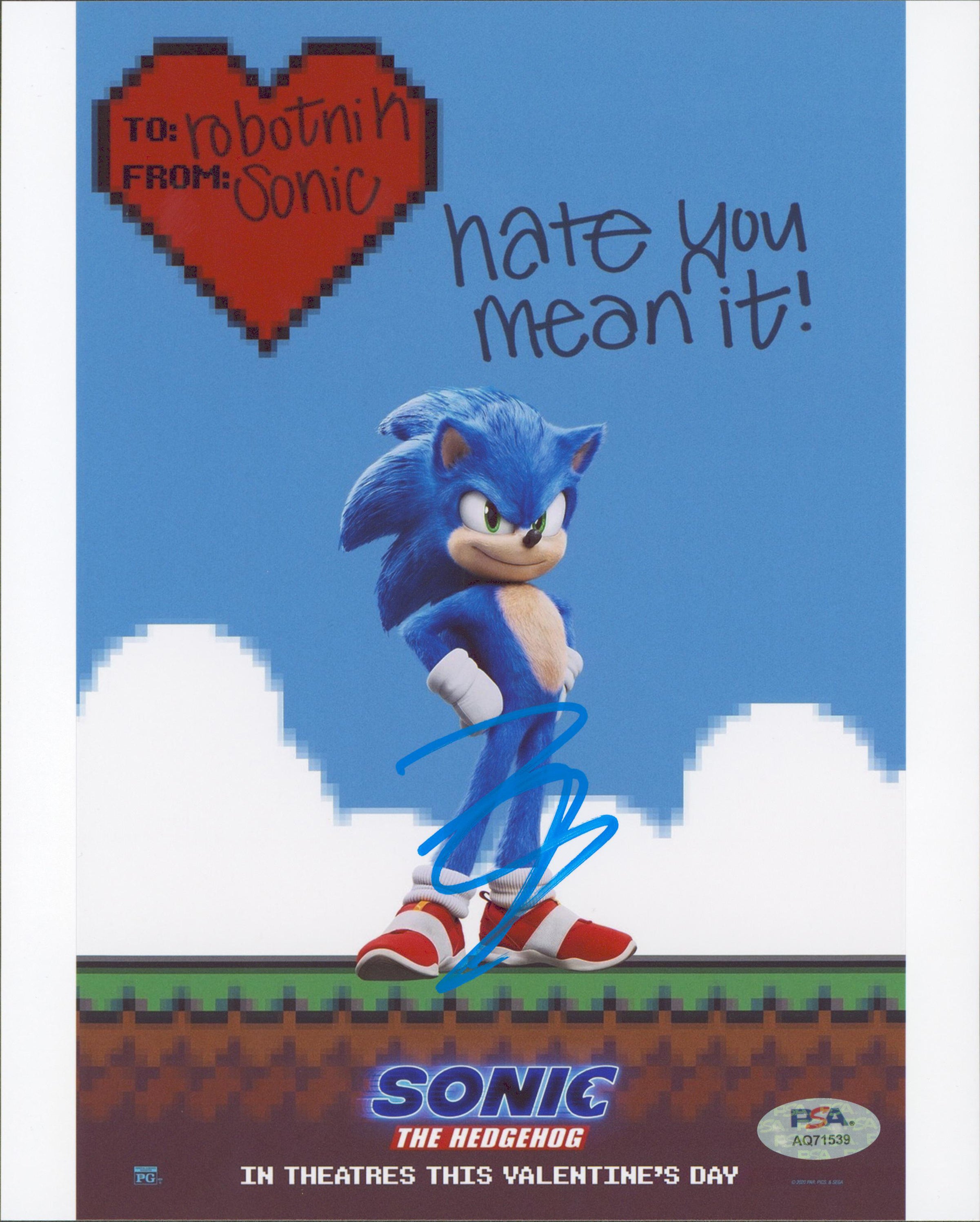 Ben Schwartz Sonic The Hedgehog Authentic Signed 8x10 Photo PSA/DNA #AQ71539