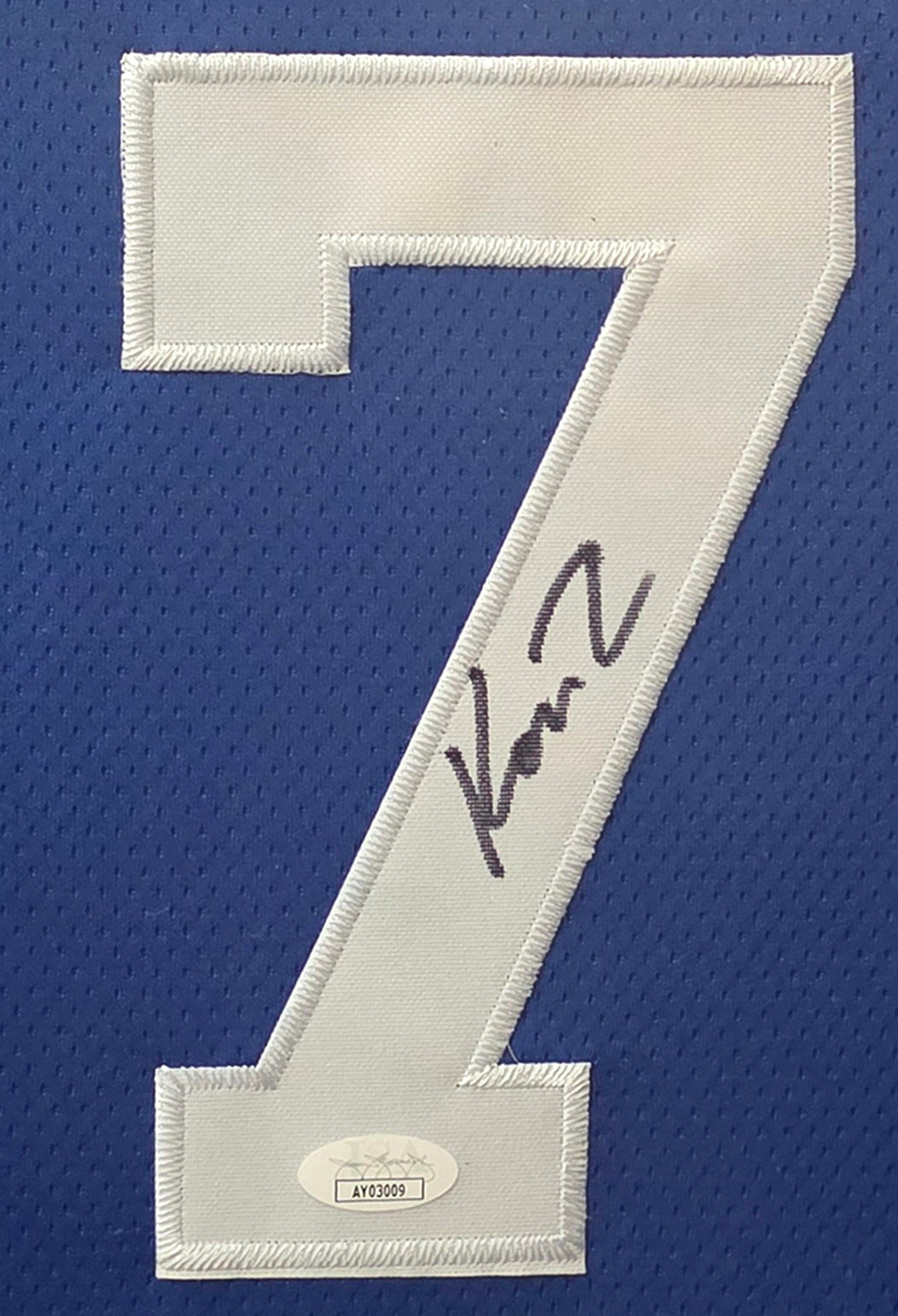 Duke Kon Knueppel Authentic Signed Blue Pro Style Jersey Autographed JSA