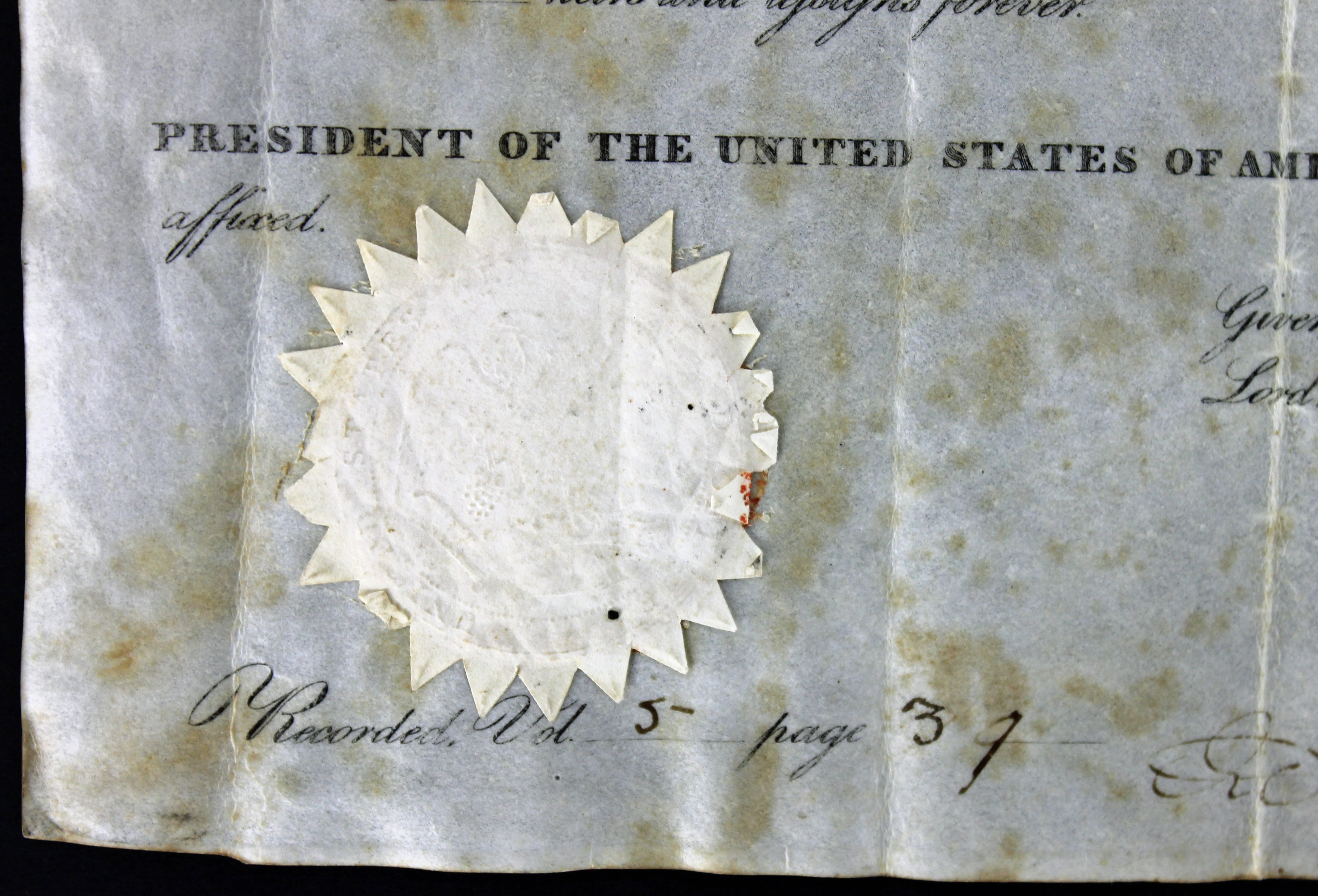 Andrew Jackson Authentic Signed 10x15.75 1829 Land Grant Document PSA #AA08331