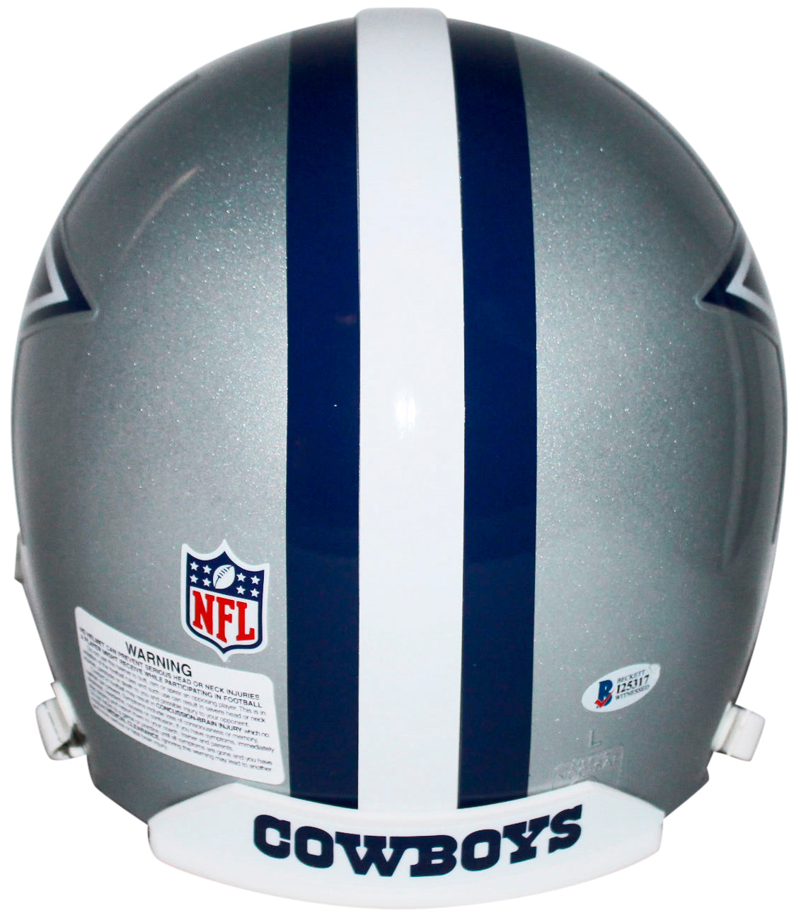 Cowboys Emmitt Smith "Stat" Signed Proline Full Size Helmet BAS Witnessed