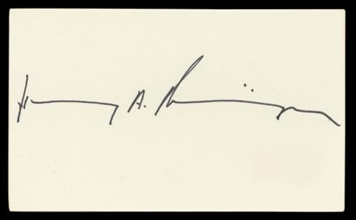 Henry Kissinger Authentic Signed 3x5 Index Card Autographed BAS #BL98484