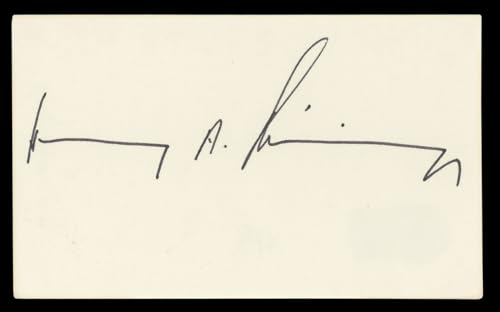 Henry Kissinger Authentic Signed 3x5 Index Card Autographed BAS #BL98485