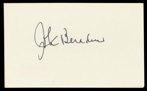 John Beradino General Hospital Signed 3x5 Index Card Autographed BAS #BM57070