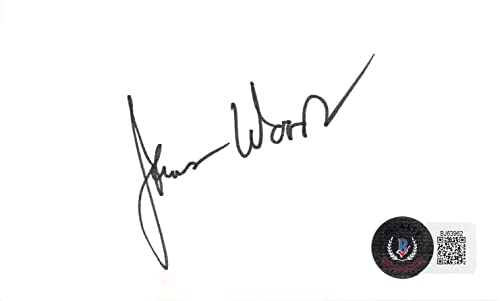 James Woods Hercules Authentic Signed 3x5 Index Card Autographed BAS #BJ63962