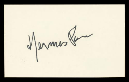 Hermes Pan Top Hat Authentic Signed 3x5 Index Card Autographed BAS #BL98868