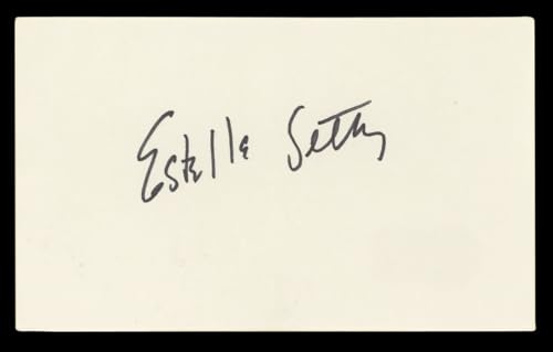 Estelle Getty The Golden Girls Authentic Signed 3x5 Index Card BAS #BL98510