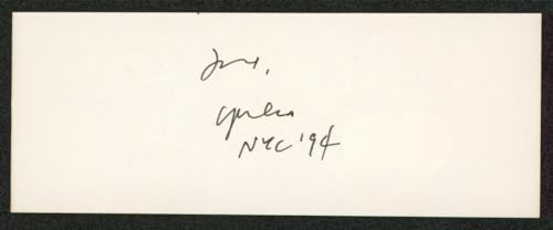 Yoko Ono Musician "NYC '94" Authentic Signed 2x5 Cut Signature BAS #AD70378