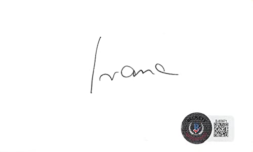 Ivana Trump Deceased Authentic Signed 3x5 Index Card BAS #BJ63971