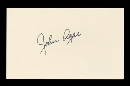 John Agar Miracle Mile Authentic Signed 3x5 Index Card Autographed BAS #AD70165
