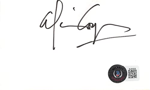 Alice Cooper Authentic Signed 3x5 Index Card Autographed BAS #BJ63926