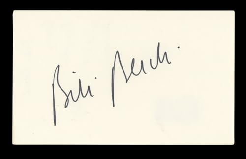 Bibi Besch Tremors Authentic Signed 3x5 Index Card Autographed BAS #AD70327
