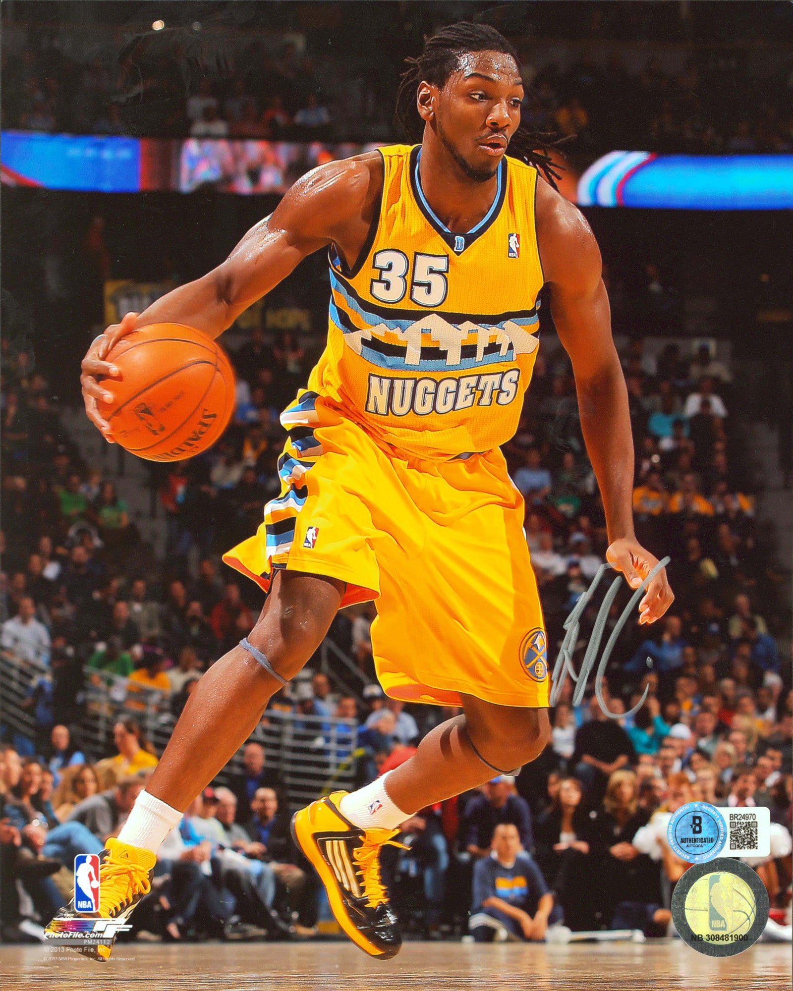 Nuggets Kenneth Faried Authentic Signed 8x10 Vertical Photo BAS #BR24970