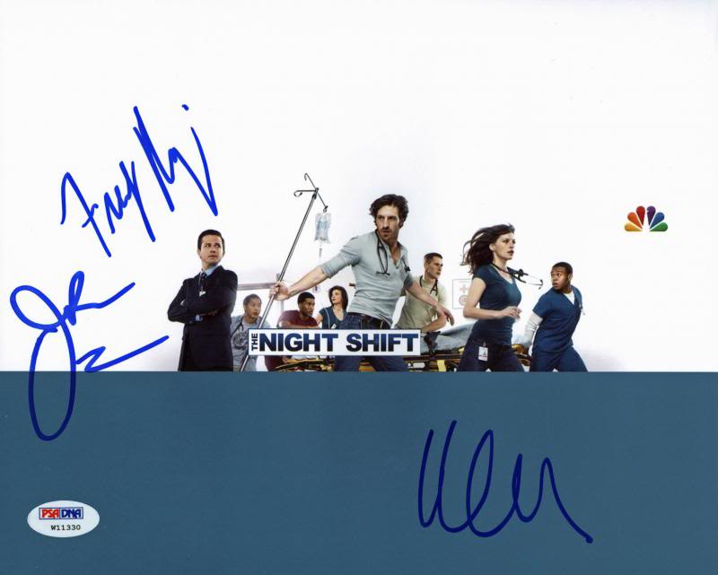 The Night Shift Cast (3) Rodriguez, Lemon & Leung Signed 8X10 Photo PSA #W11330