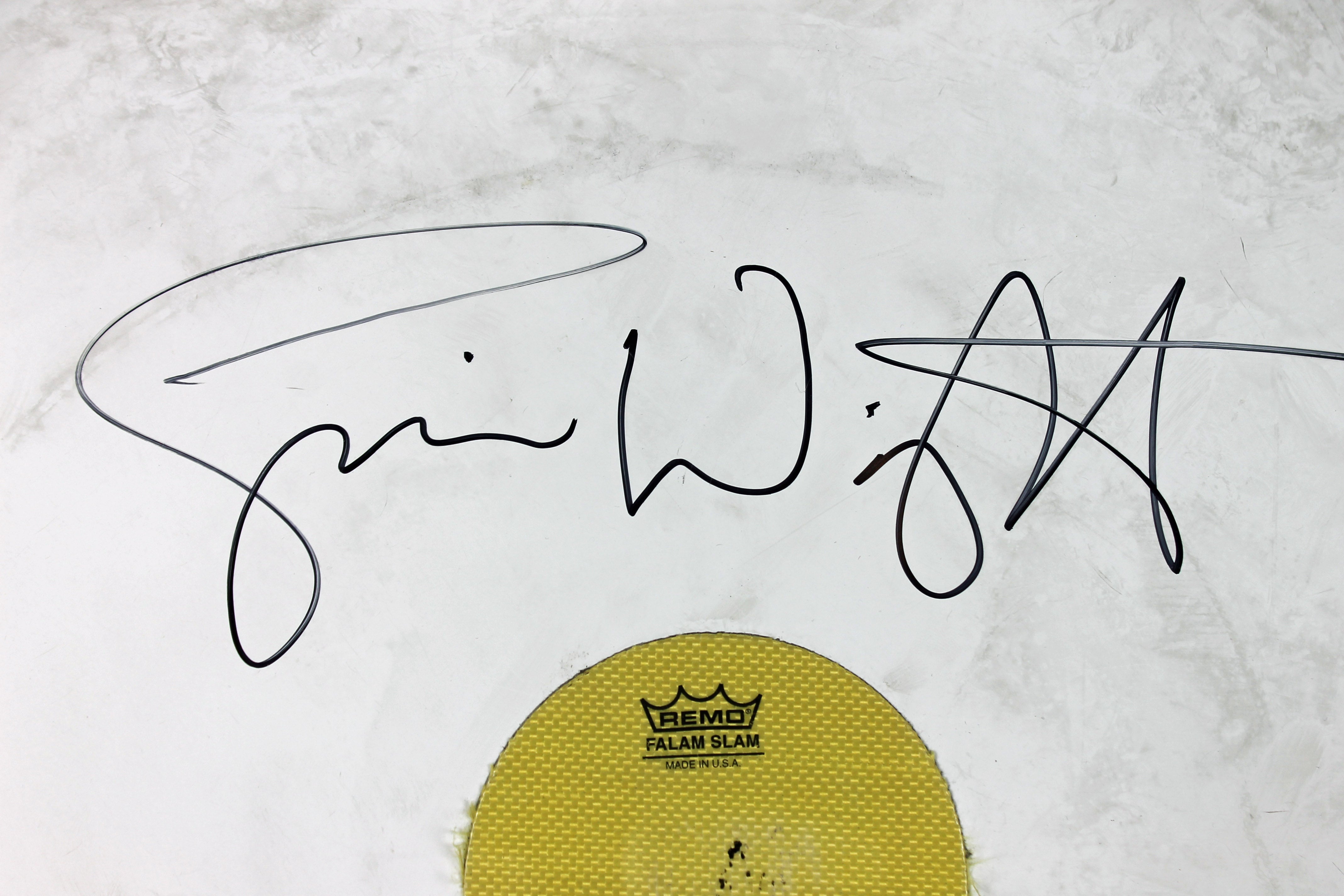 Simon Wright "AC/DC DIO Operation Mindcrime" Signed 23 Inch Drumhead PSA AB40583