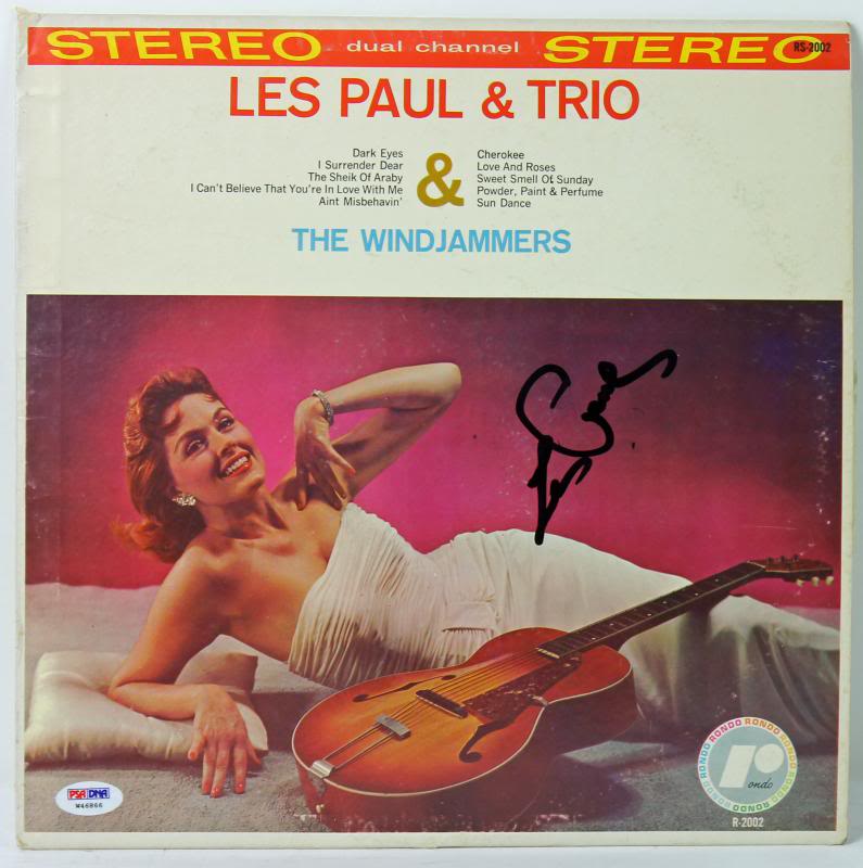 Les Paul The Windjammers Signed Album Cover W/ Vinyl Autographed PSA/DNA #W46866