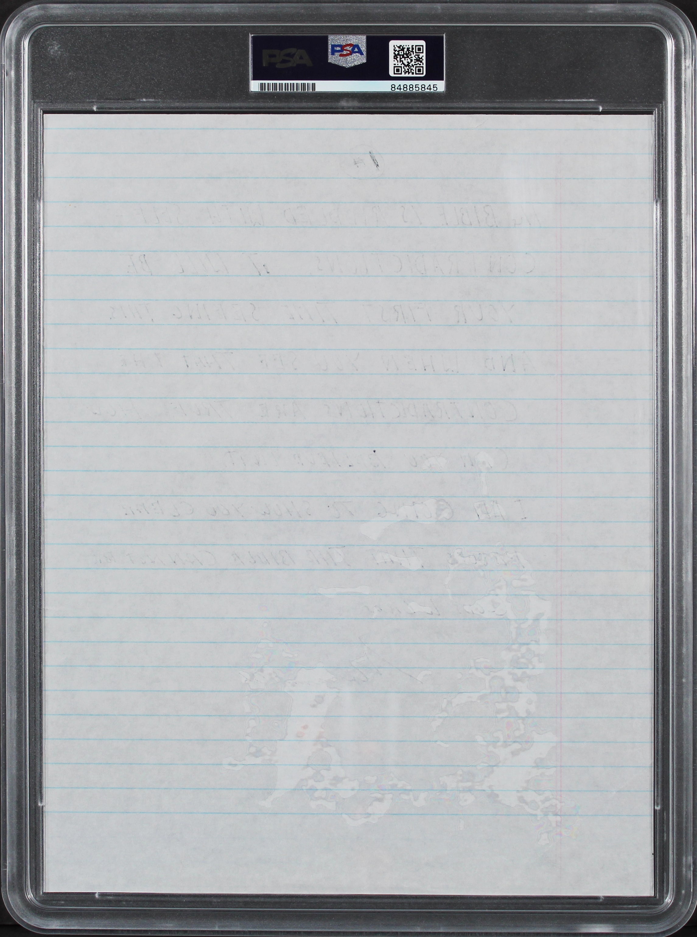 Muhammad Ali Authentic Signed 8.5x11 Handwritten Letter PSA/DNA Slabbed
