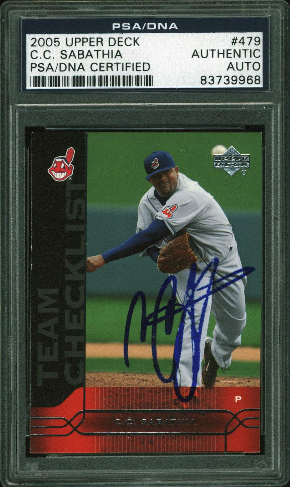 Yankees C.C. Sabathia Authentic Signed 2005 Upper Deck #479 Card PSA/DNA Slabbed