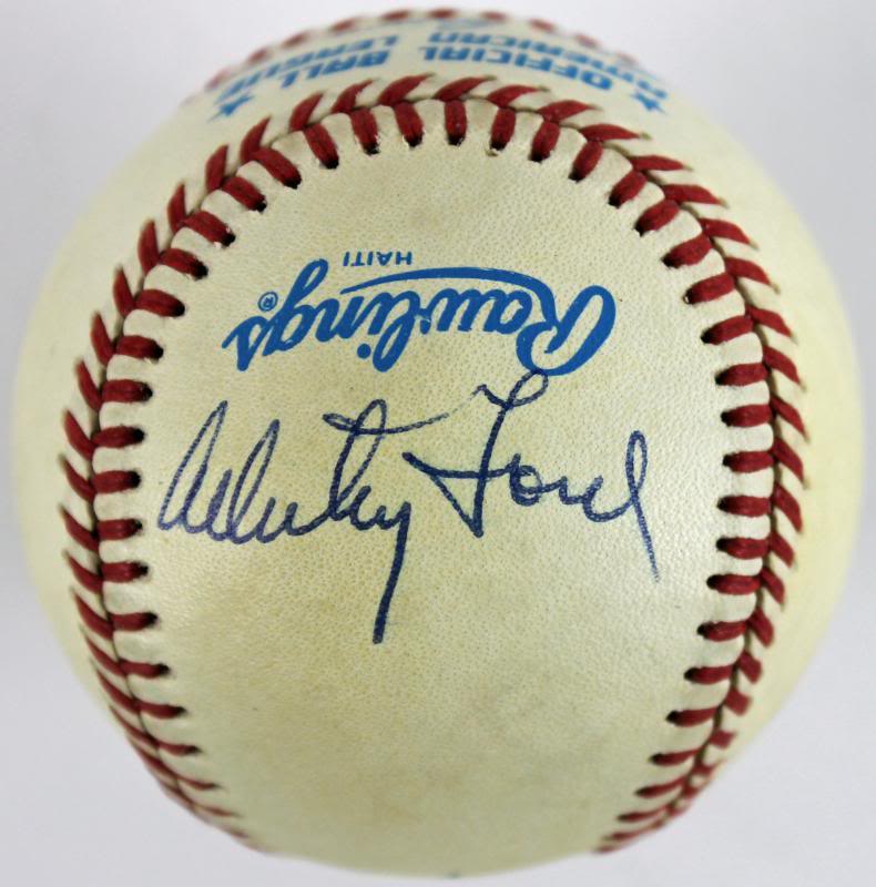 Yankees Billy Martin & Whitey Ford Signed Authentic OML Baseball PSA/DNA #Q02373