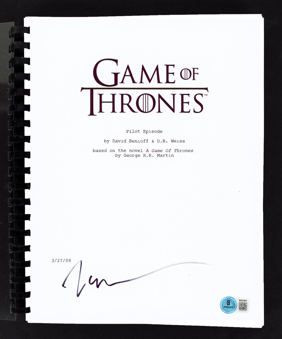 Peter Dinklage Game of Thrones Authentic Signed Movie Script BAS #BX51041