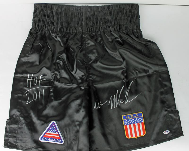 Iron' Mike Tyson 'HOF 2011' Authentic Signed Tyson Model Boxing Trunks PSA ITP