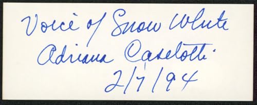 Adriana Caselotti Snow White Authentic Signed 2x5 Cut Signature BAS #AD70152