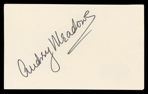 Audrey Meadows The Honeymooners Authentic Signed 3x5 Index Card BAS #BL96906
